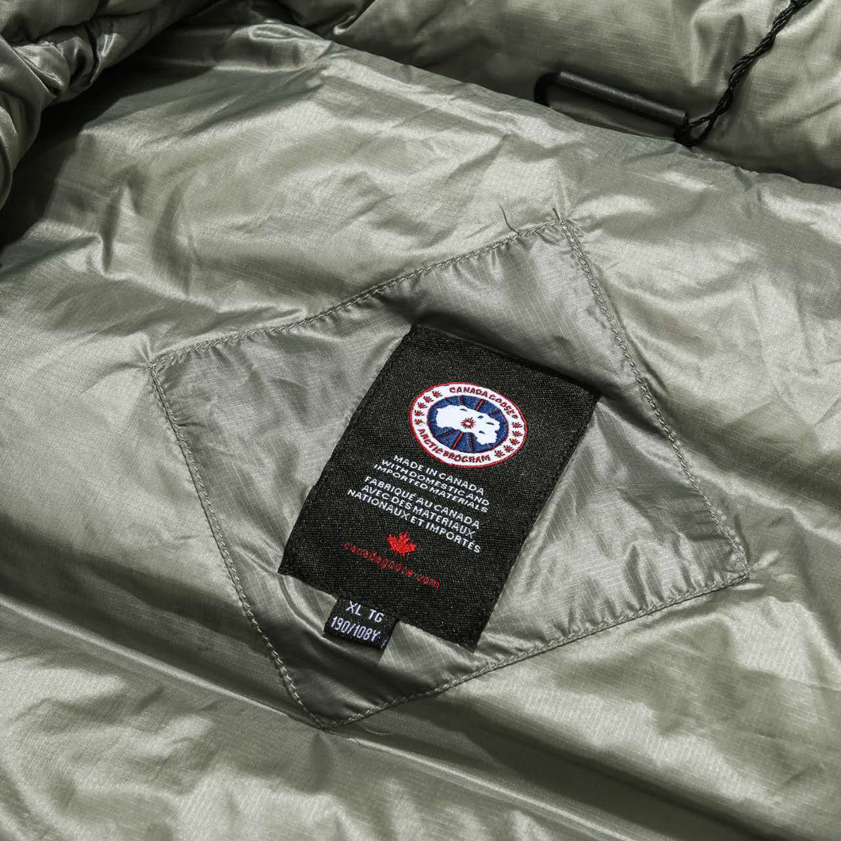 Canada Goose Arctic Program Olive Green Packable Down Jacket