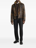 ETRO animal-print shearling-lined jacket