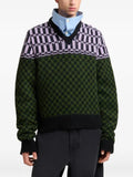 Marni jacquard-knit geometric-motif sweater