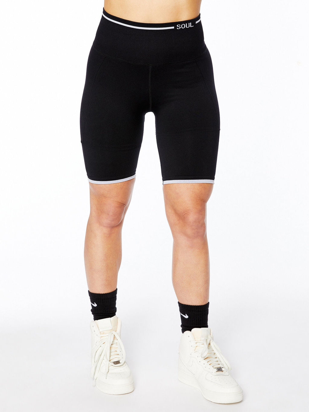 Black/White Bike Short Kit