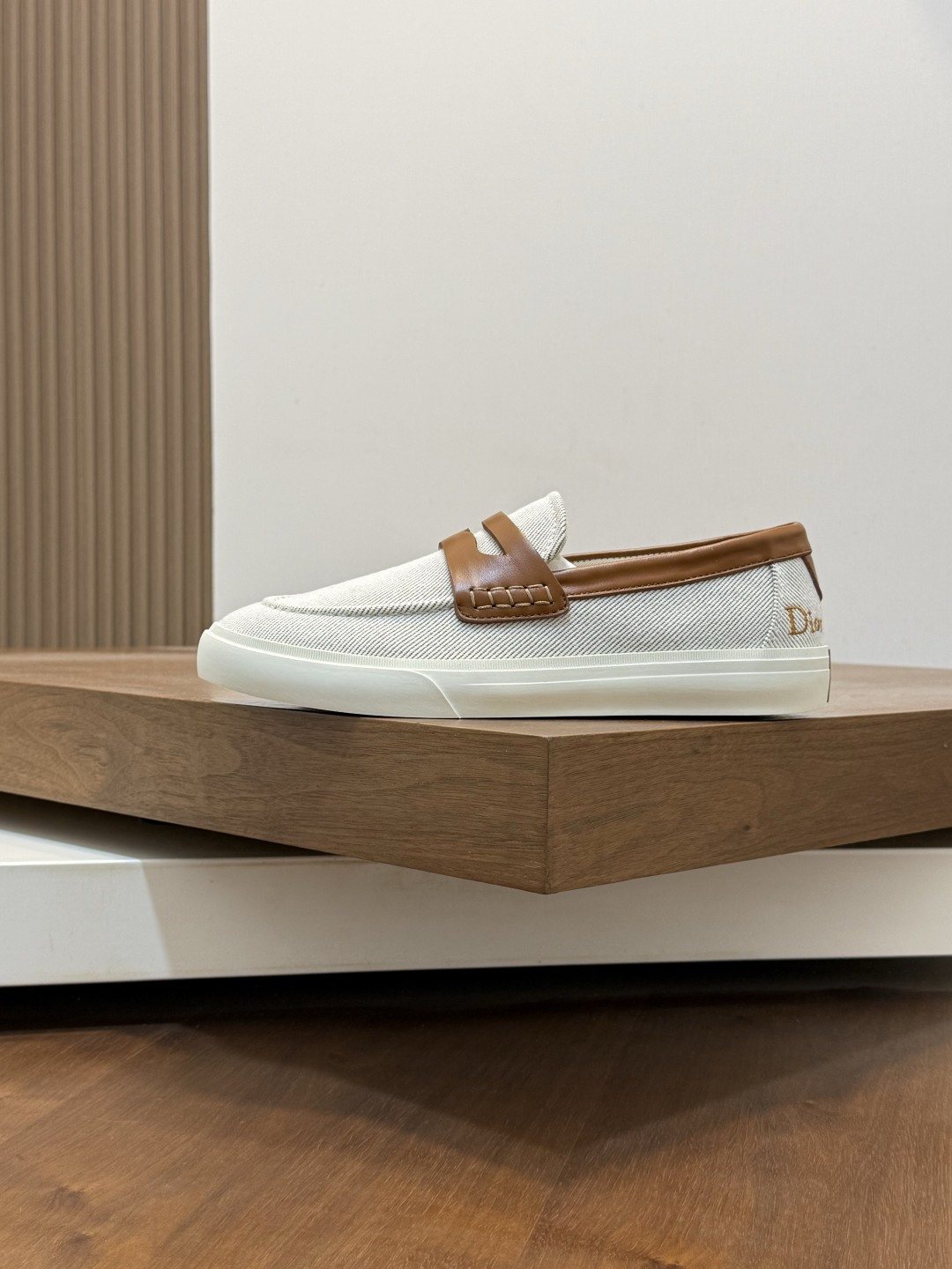 Dior Men's Vamp-Strap Slip-On Shoes